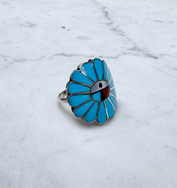 Zuni Blossom Inlay Ring