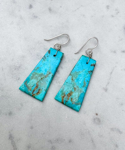 Turquoise Slice Earrings
