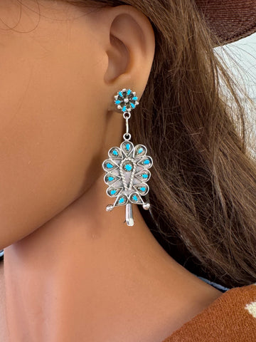 Zuni Turquoise Statement Earrings