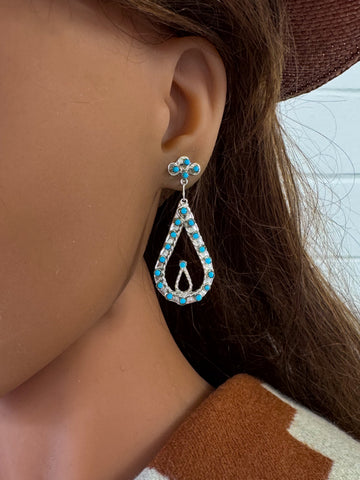 Zuni Turquoise Drop Earrings
