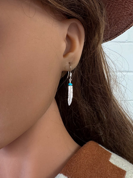 Navajo Eagle Feather Earrings