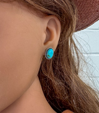Kingman Turquoise Studs