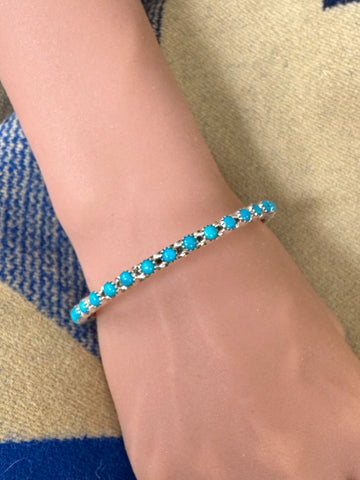 Navajo Turquoise Silver Bangle