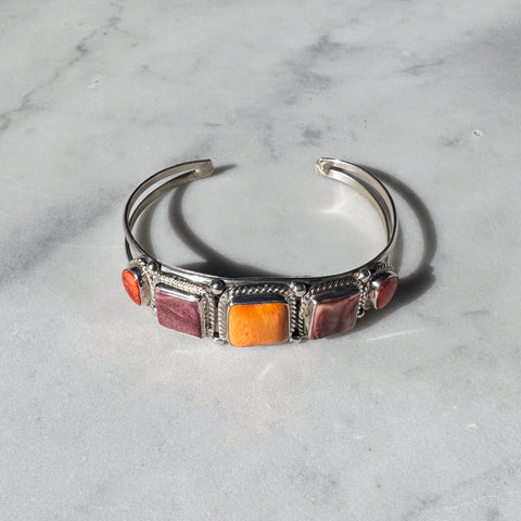 Spiny Oyster Silver Bracelet