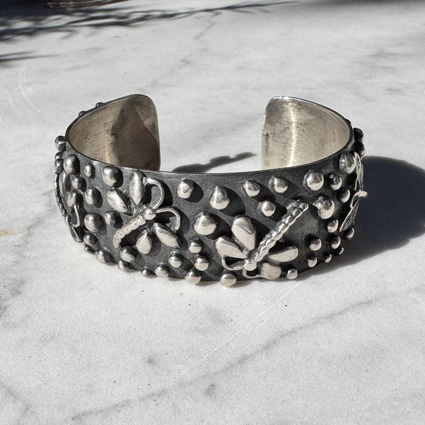 Zuni Silver Dragonfly Cuff