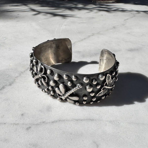 Zuni Silver Dragonfly Cuff