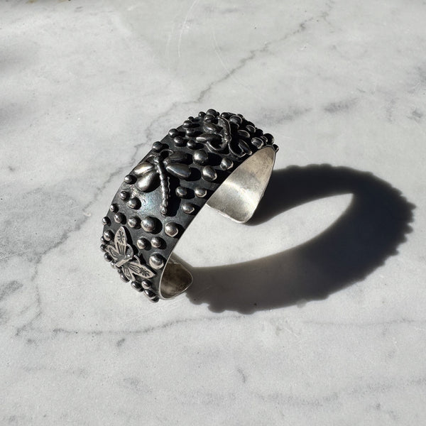 Zuni Silver Dragonfly Cuff