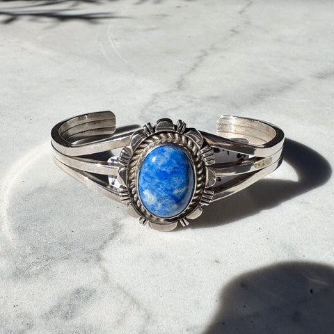 Navajo Lapis Lazuli Silver Bracelet