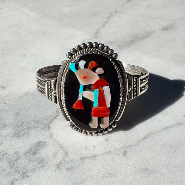 Zuni Kokopelli Inlay Cuff