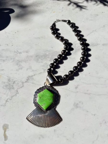 Natural Gaspiate Statement Pendant