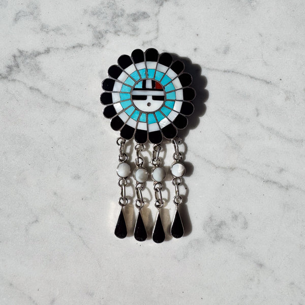 Zuni Sun God Pendant/Brooch