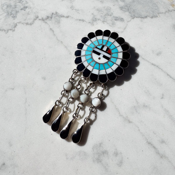 Zuni Sun God Pendant/Brooch