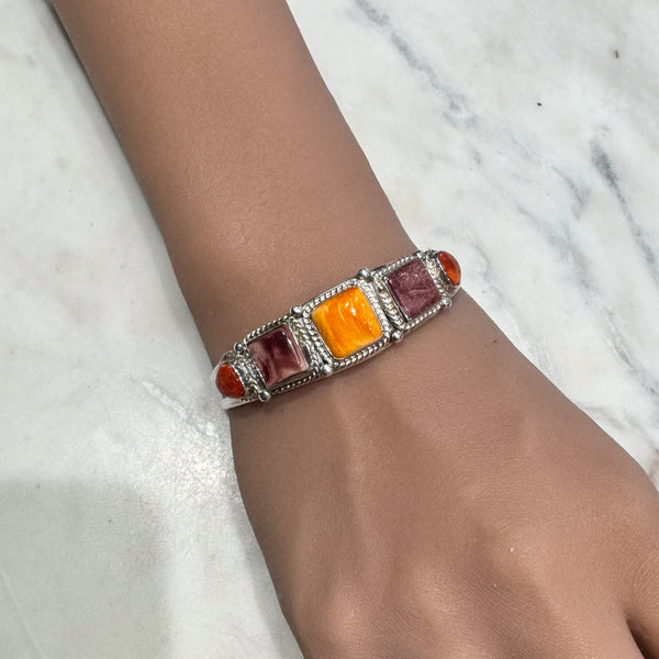 Spiny Oyster Silver Bracelet