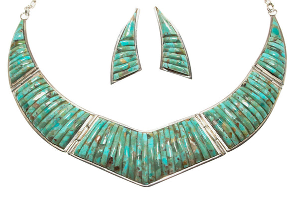 Royston Turquoise Corn Row Earring