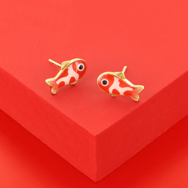 Taratata 'Gold Fish' Stud Earrings
