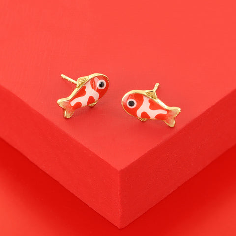 Taratata 'Gold Fish' Stud Earrings
