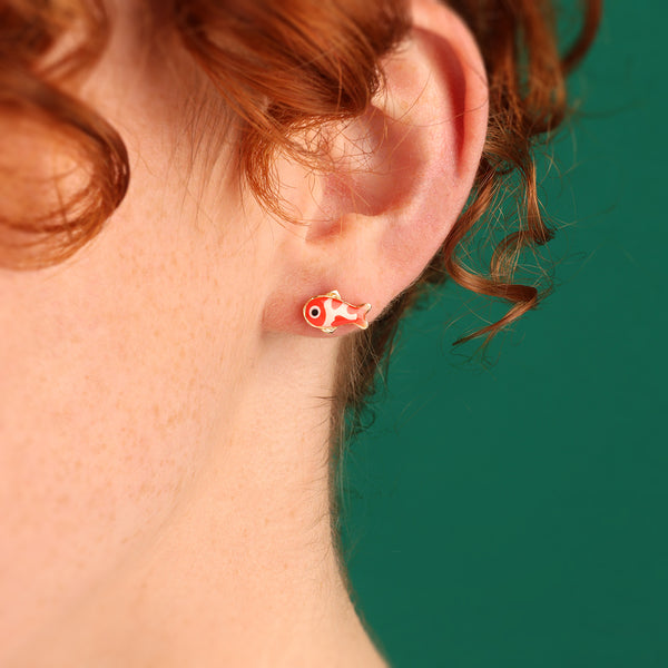 Taratata 'Gold Fish' Stud Earrings