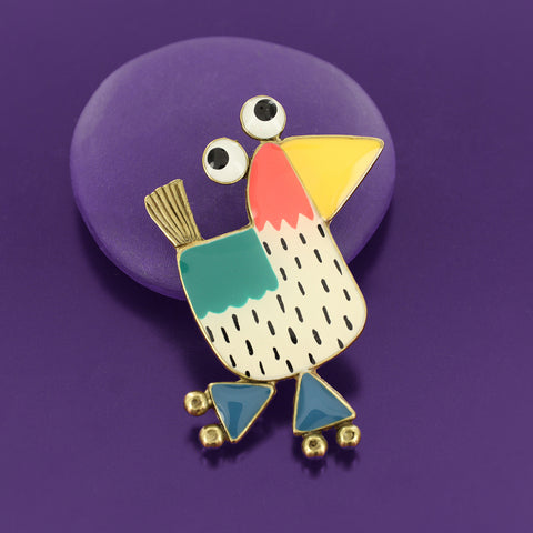 Taratata 'Roule ma Poule' Brooch