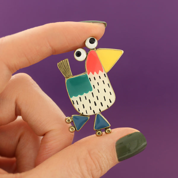 Taratata 'Roule ma Poule' Brooch