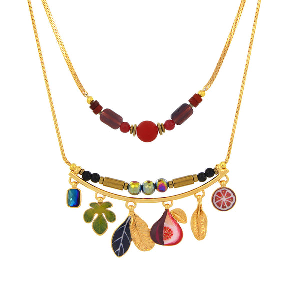 Taratata Pomegranate Necklace - Grenat