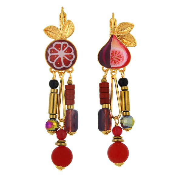 Taratata Pomegranate Earrings - Grenat