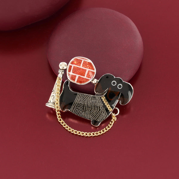 Taratata 'Pas Bouger' Dachshund Brooch