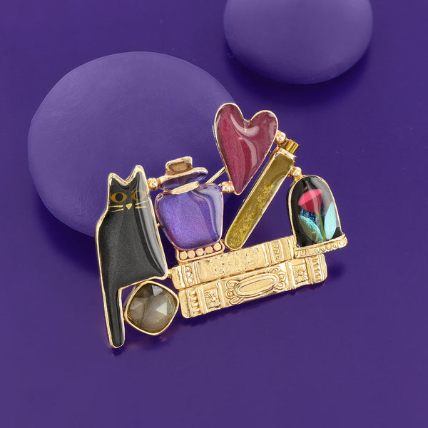 Taratata 'Magic' Black Cat Brooch