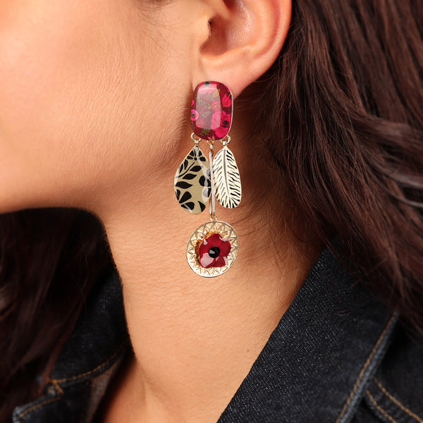 Taratata 'Velvet' Flower Earrings