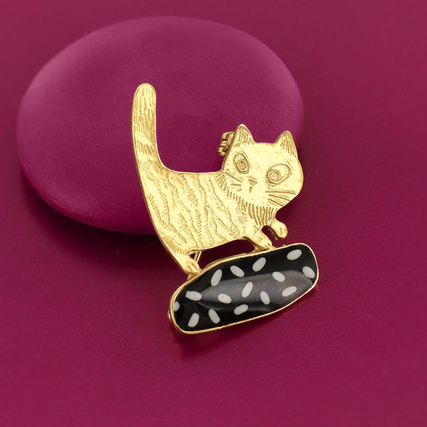 Taratata 'Fluffy' Cat Brooch