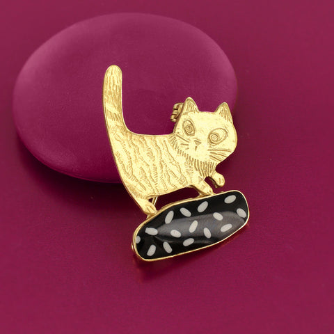 Taratata 'Fluffy' Cat Brooch