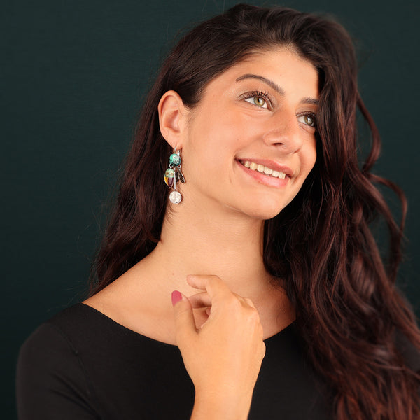 Taratata 'Belle Etoile' Owl and Moth Earrings