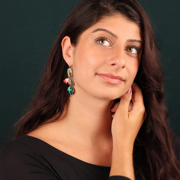 Taratata 'Belle Etoile' Owl and Moth Earrings
