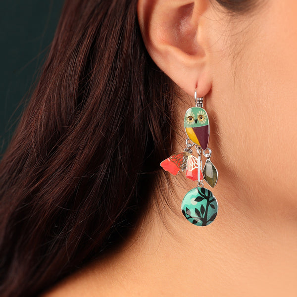 Taratata 'Belle Etoile' Owl and Moth Earrings