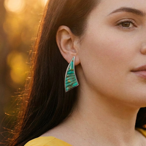 Royston Turquoise Corn Row Earring