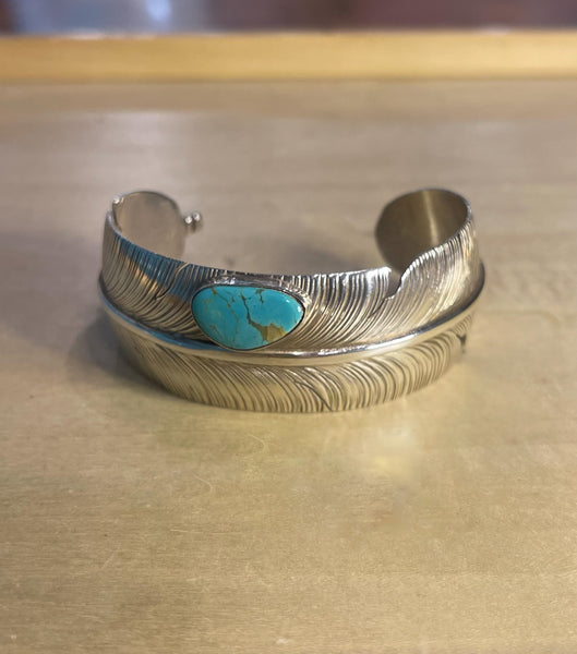 Arizona Turquoise Eagle Feather Cuff - Ben Begaye