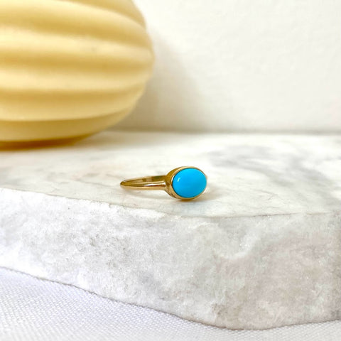 9ct Gold Arizona Turquoise Small Ring