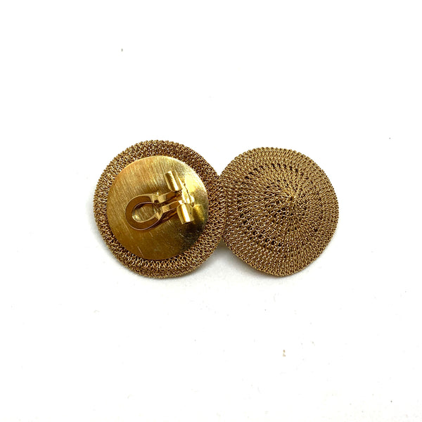Woven Gold Clip on Earrings - Milena Zu
