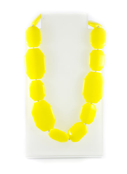 Sirocco Yellow Resin Tile Necklace