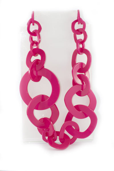 Sirocco Pink Resin Graduated Necklace