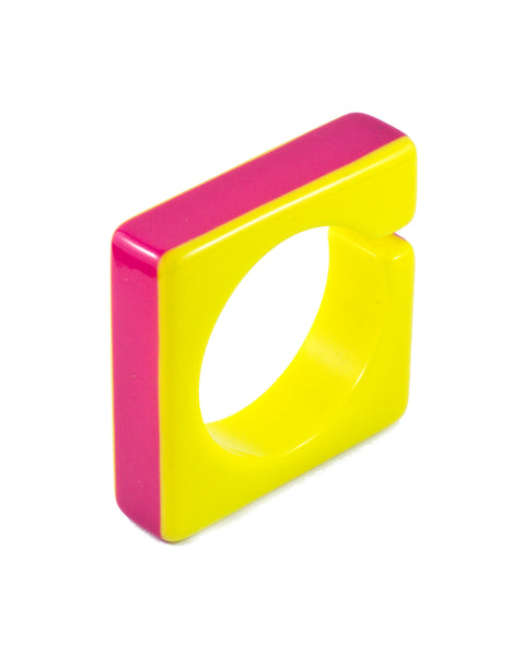 Sirocco Pink and Yellow Square Bangle