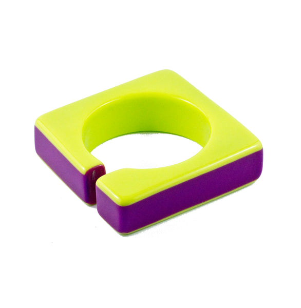 Sirocco Purple and Lime Square Bangle