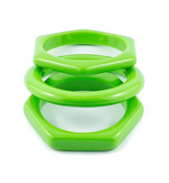Sirocco Green Resin Bangle Set
