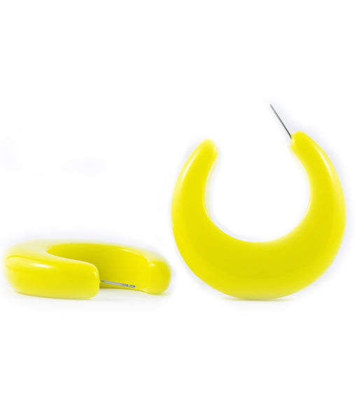 Sirocco Yellow Resin Hoop Earring