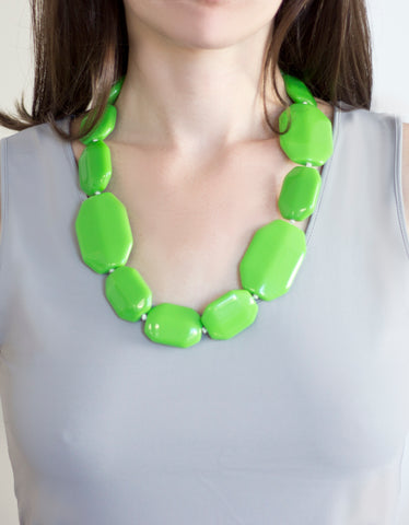 Sirocco Green Resin Tile Necklace