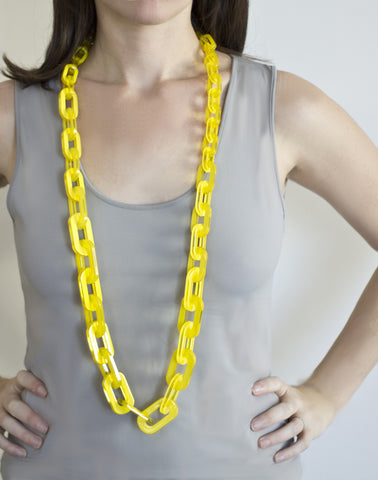 Sirocco Yellow Long Link Necklace