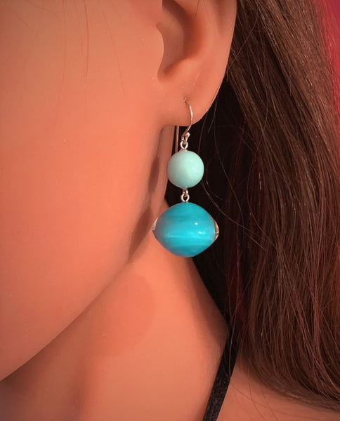 Aqua Mix Beads Drop Earring - Zsiska 2020