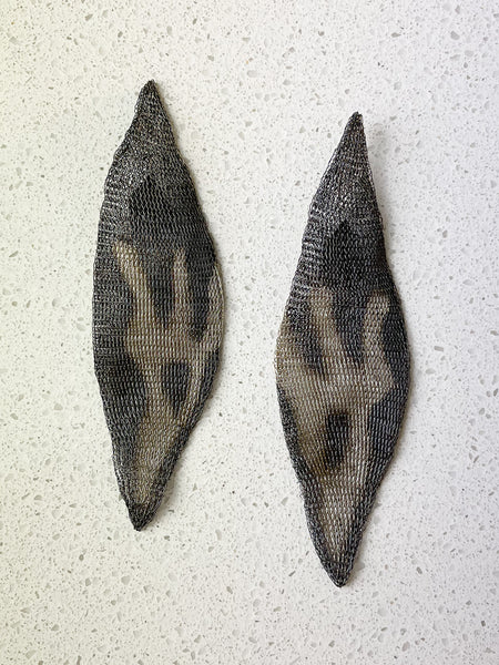 Woven Oxy Large Elipse Earrings - Milena Zu