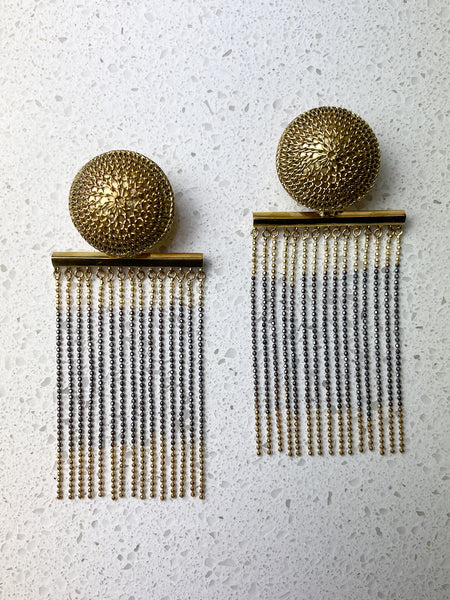 2 Tone Tassel Earrings - Milena Zu