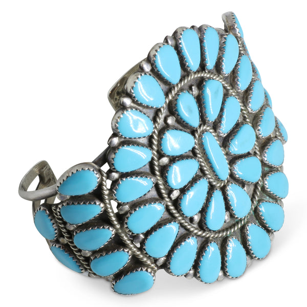 Medium Sized Navajo Squash Blossom Cuff