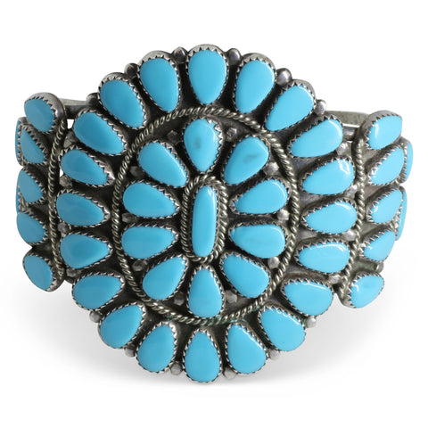 Medium Sized Navajo Squash Blossom Cuff